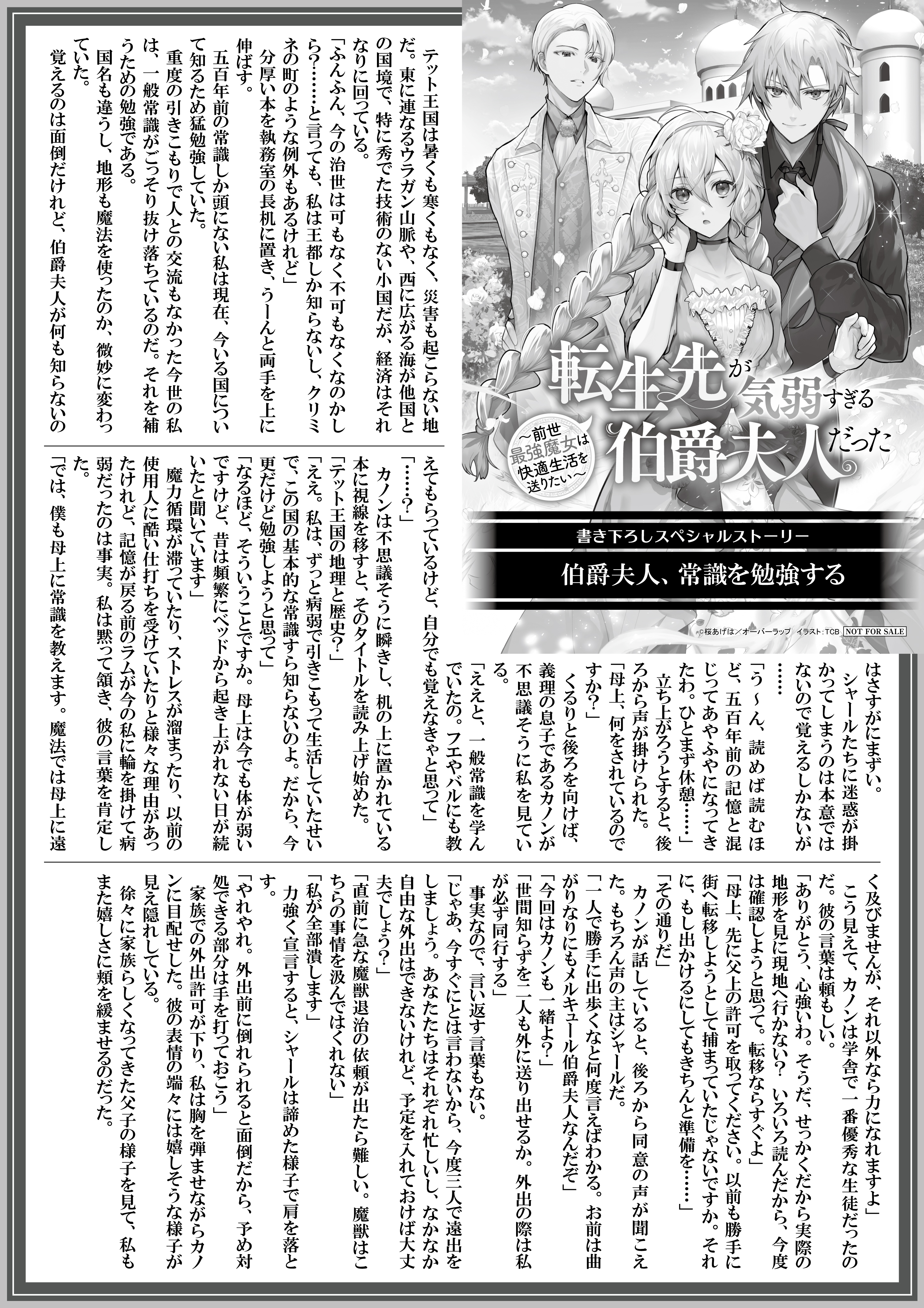 【ノベルス】『転生先が気弱すぎる伯爵夫人だった-2　～前世最強魔女は快適生活を送りたい～』A4SSペーパー